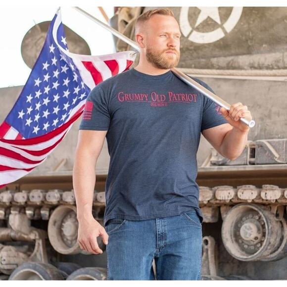 Grunt Style Men's Grumpy Old Partiot Short Sleeve T-Shirt Midnight Navy 3XL $26 - Picture 2 of 6